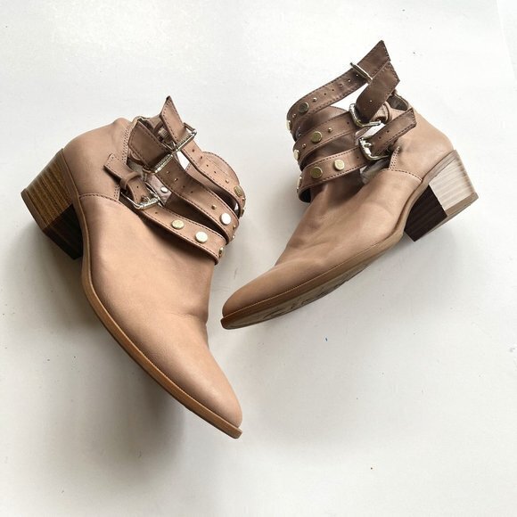 Circus by Sam Edelman‎ Women's Henna Ankle Boot Taupe Rose Leather Womens… - Picture 2 of 7